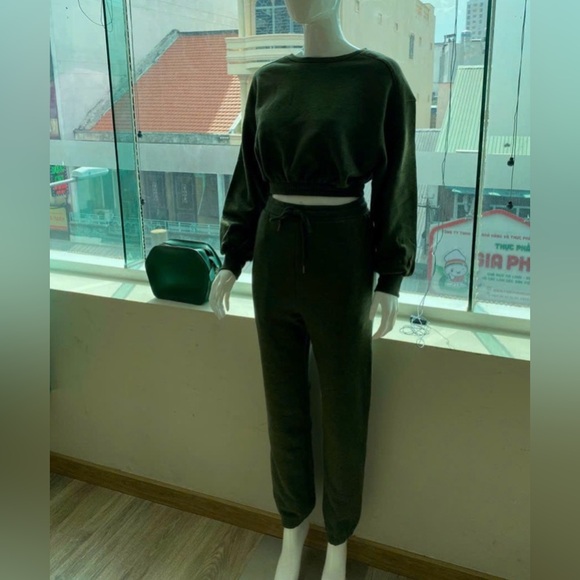 Zara long sleeve Green Jogger Sweatsuit Size S - Picture 8 of 8